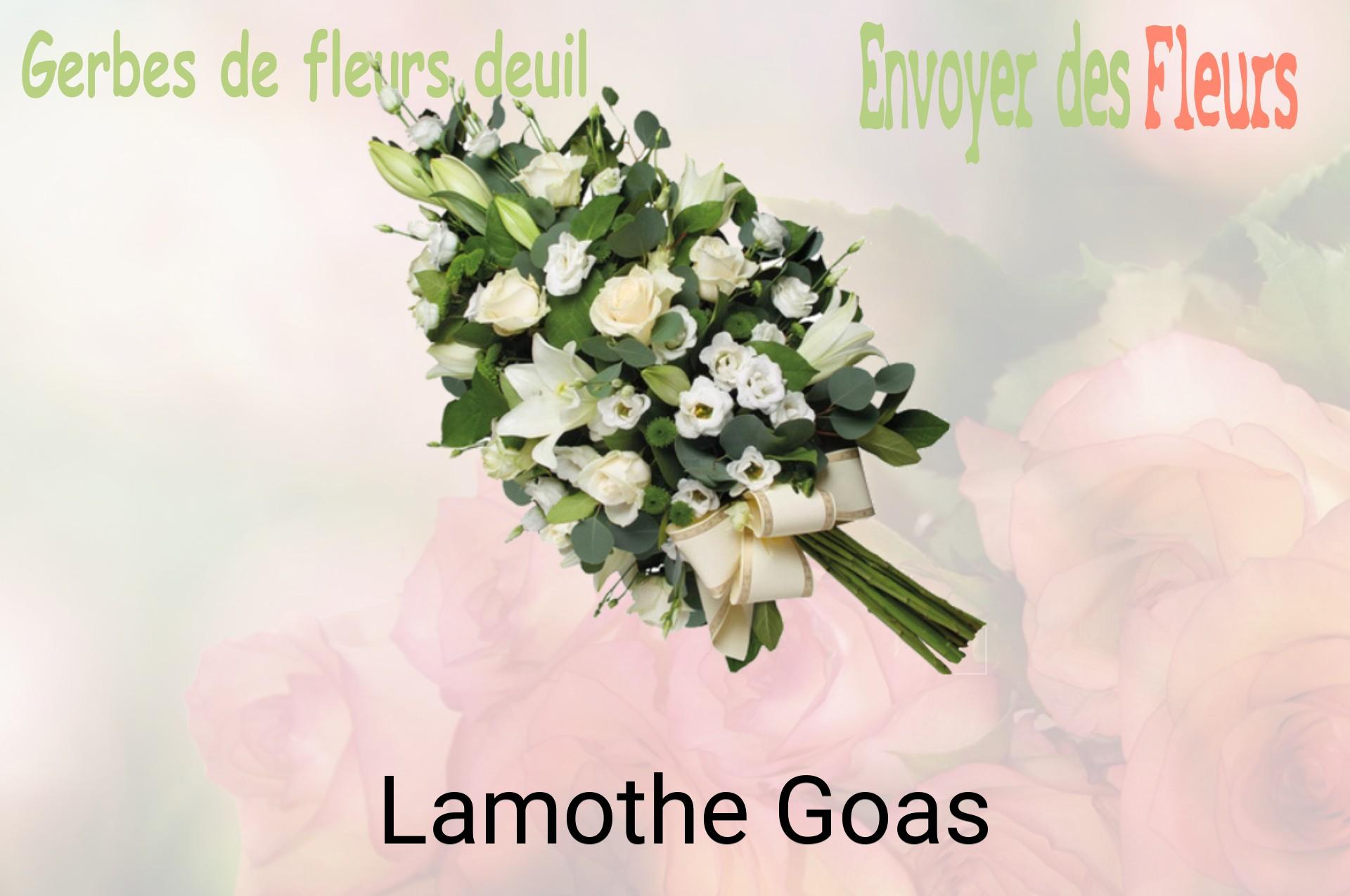Gerbe de fleurs de deuil livrée à Lamothe-Goas